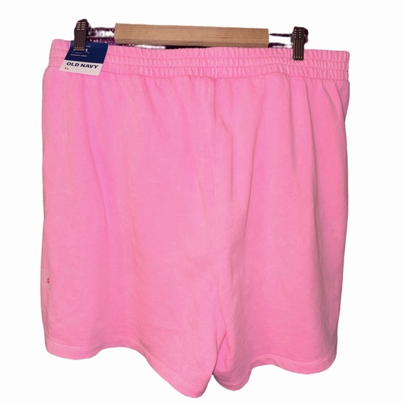 🆕💜 NWT Old Navy Pink High Rise Terry Athletic Shorts XL Pockets Athleisure - Picture 2 of 11